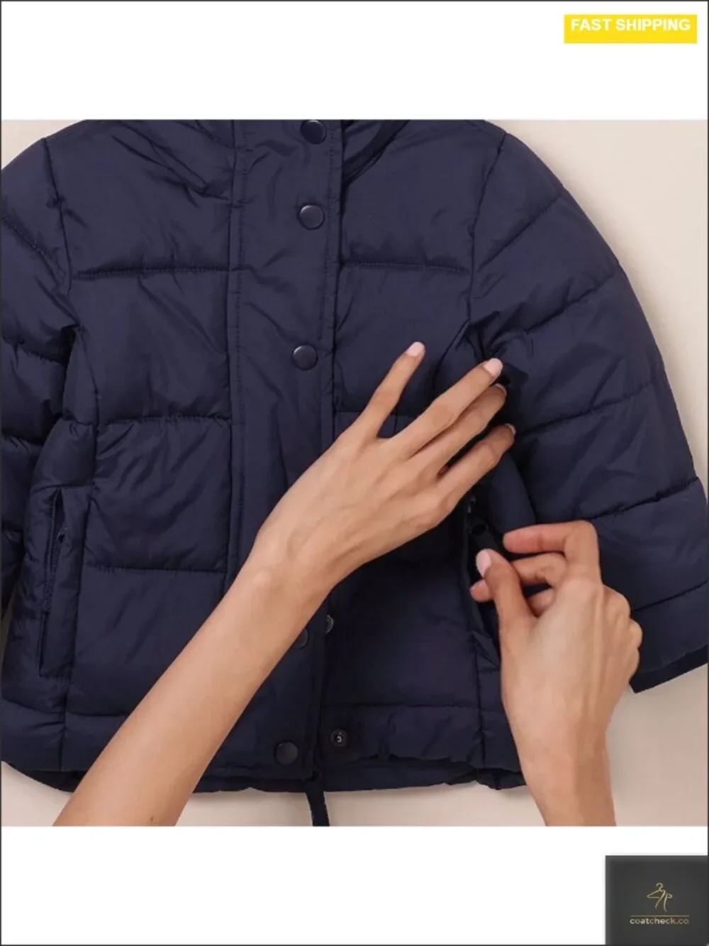 Girls Heavyweight Hooded Puffer Coat Water-Resistant Quilted Jacket